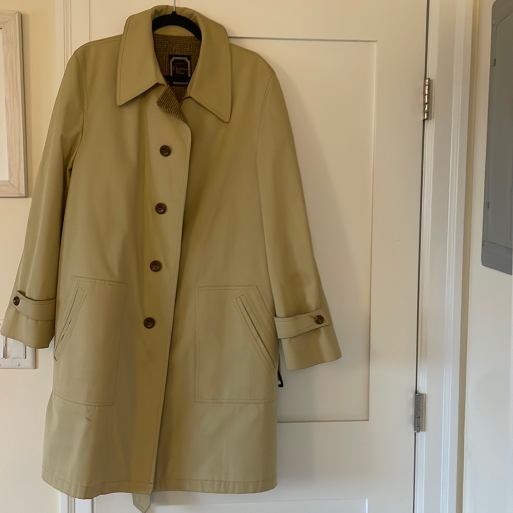 Christian Dior wool lined trench coat